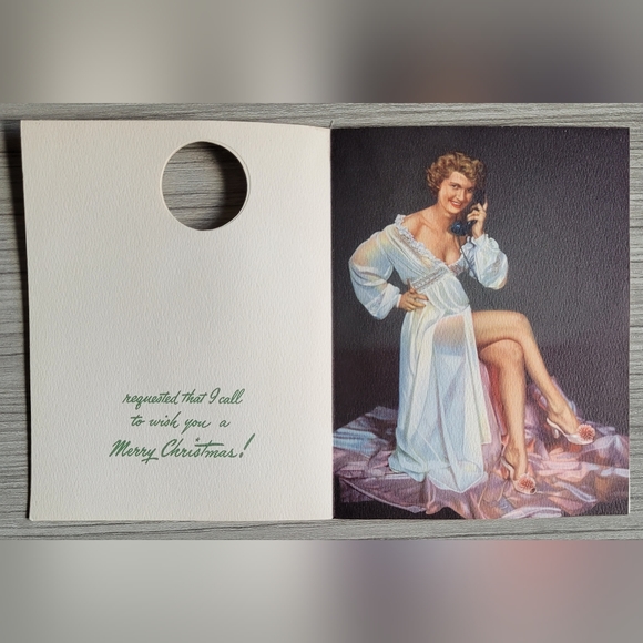 🎅🏼 RARE 1940s Vintage Funny Naughty Christmas Card - Made by A Nova Laugh 🎅🏼 - Picture 4 of 5